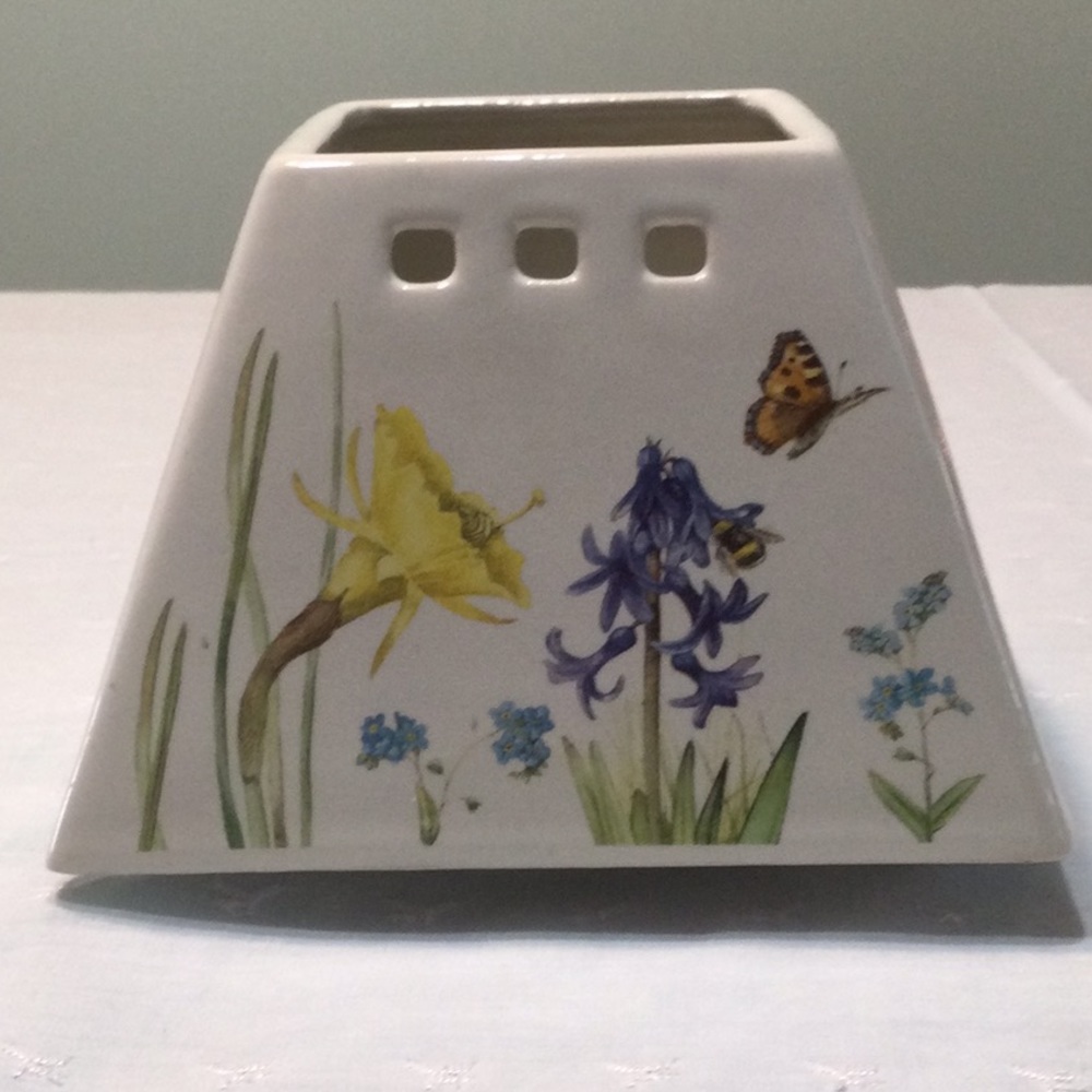 Hallmark Candle Topper Large Ceramic Floral - Picture 4 of 7